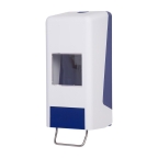 Handwaschpastenspender Softflaschenspender für 1 od. 2 L Kartuschen-blau-weiss