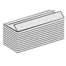 C-Falz  Faltpapierhandtücher RC Krepp 1-lagig  24,5 x 32cm 