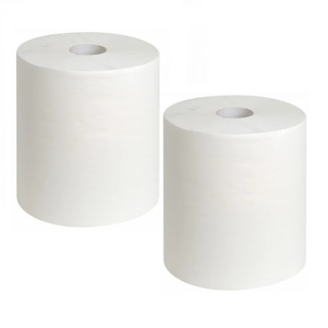2 Maxi Handtuchpapierrollen Papierrolle Reinigungsrolle 2-lg. Zellstoff 350 m