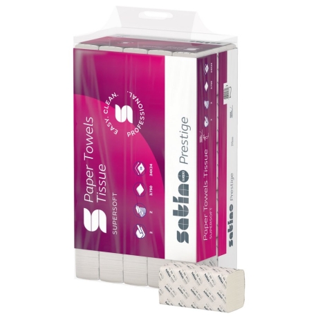 Z-Falz Handtuchpapier Wepa Prestige 2-lg, 3'750 Blatt à 240 x 240mm