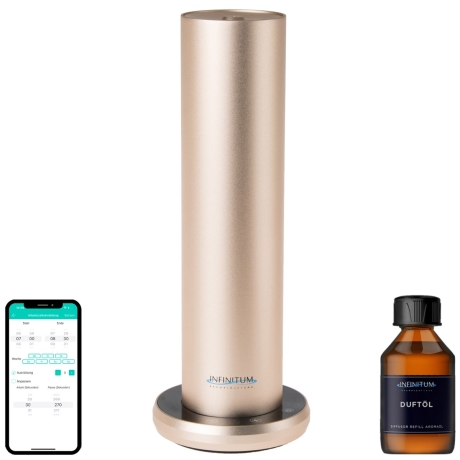 Heidi Duftgerät Duftöl Diffuser  wasserlos gold mit Duftöl im Set