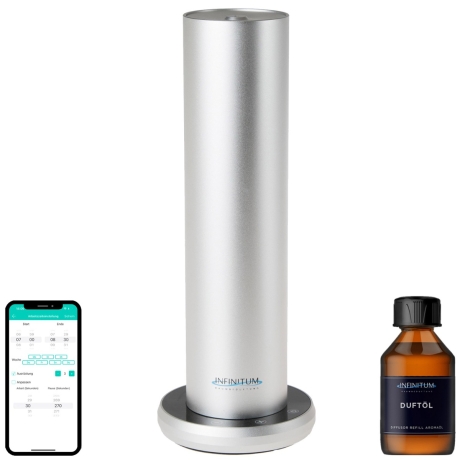 Heidi Duftgerät Duftöl Diffuser silber mit Duftöl im Set