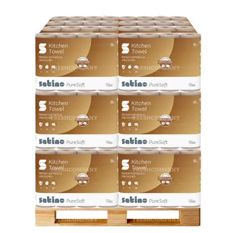 21 x 32 Küchenrollen Satino PureSoft 3lg, soft beige, Recycling 