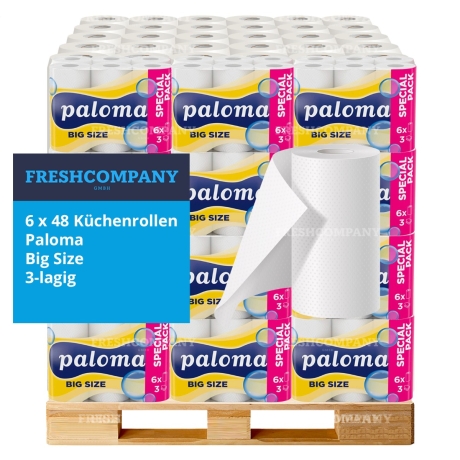 16 x 48 Küchenrollen Paloma Big Size 3 lagig
