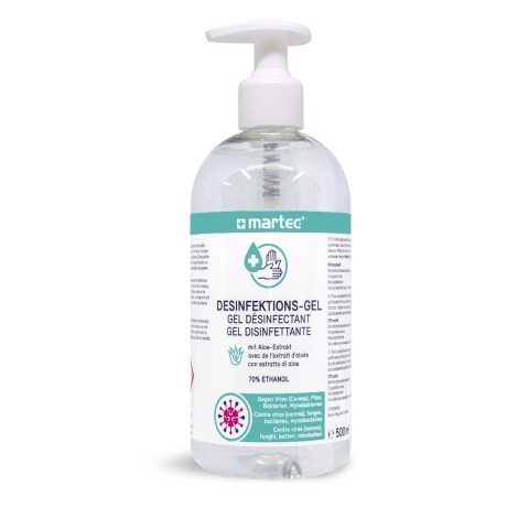 Martec Hand-Desinfektions-Gel mit Dispenser 500ml
