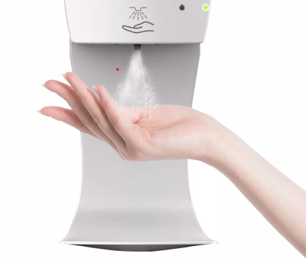 Automatischer Hände - Desinfektionsmittelspender, Wandmontage mit Auffangschale 600ml, berührungslos, mit Sensor