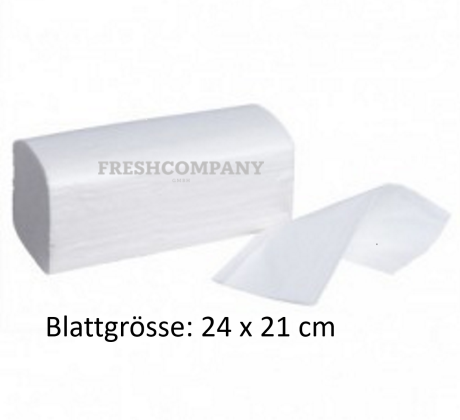 V-Falz Papierhandtücher TAD Qualität 2-lg  24 x 21 cm 2'500 Blatt